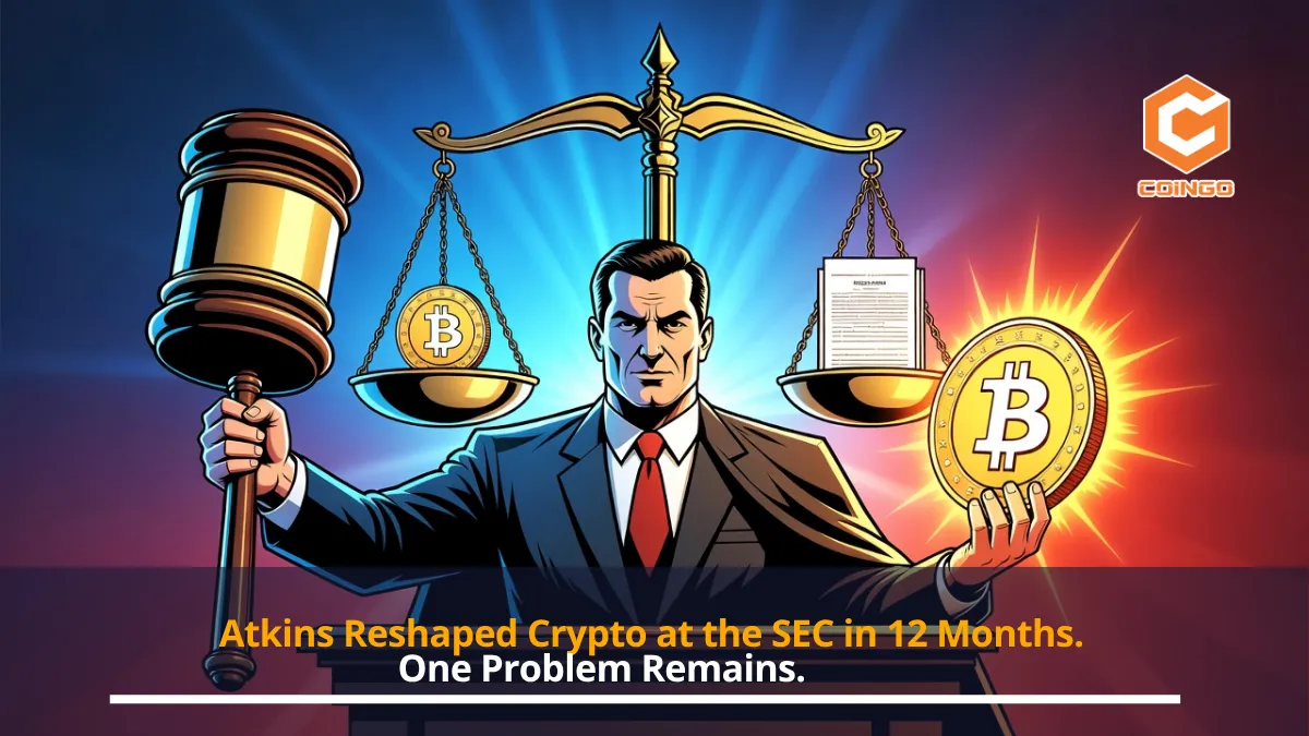 Atkins Reshaped Crypto at the SEC in 12 Months. One Problem Remains.
