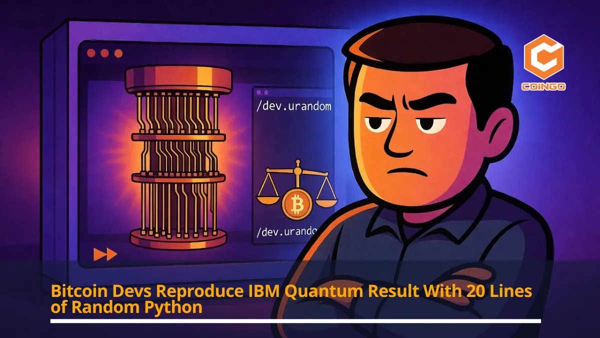 Bitcoin Devs Reproduce IBM Quantum Result With 20 Lines of Random Python