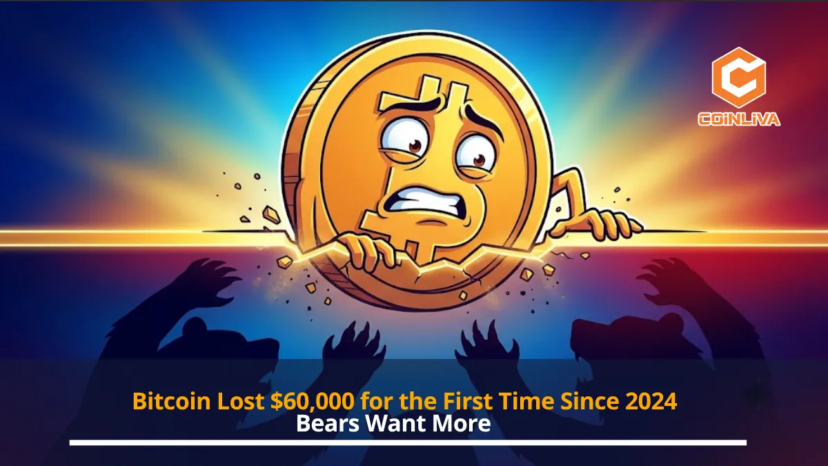 Bitcoin Lost $60,000 for the First Time Since 2024. Bears Want More.