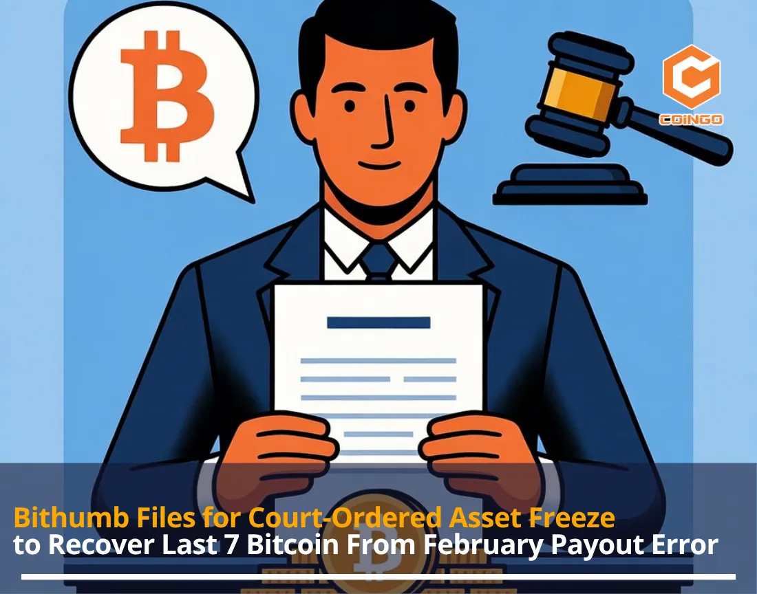 Bithumb Files for Court-Ordered Asset Freeze to Recover Last 7 Bitcoin From February Payout Error