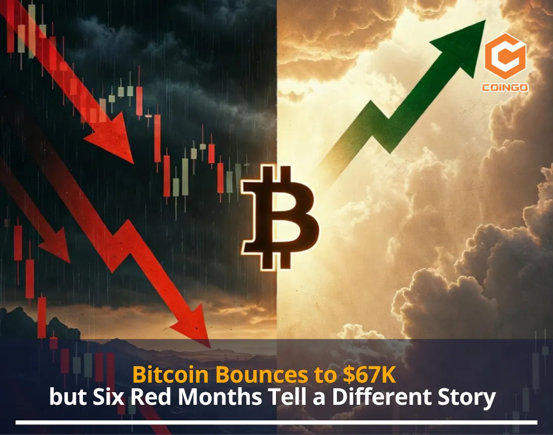 Bitcoin Bounces to $67K but Six Red Months Tell a Different Story