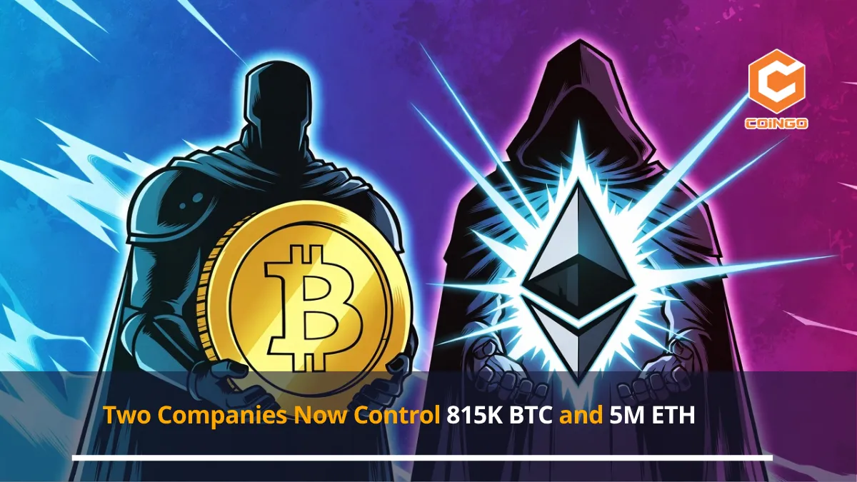 Two Companies Now Control 815K BTC and 5M ETH