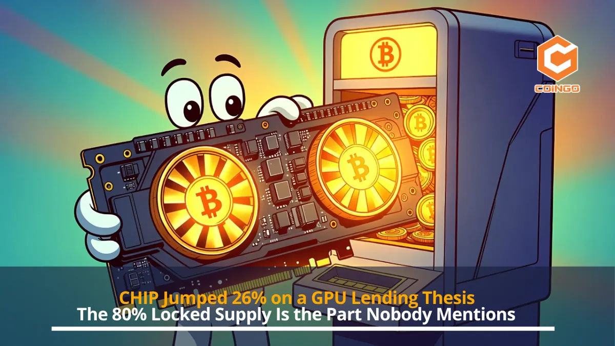 CHIP Jumped 26% on a GPU Lending Thesis. The 80% Locked Supply Is the Part Nobody Mentions
