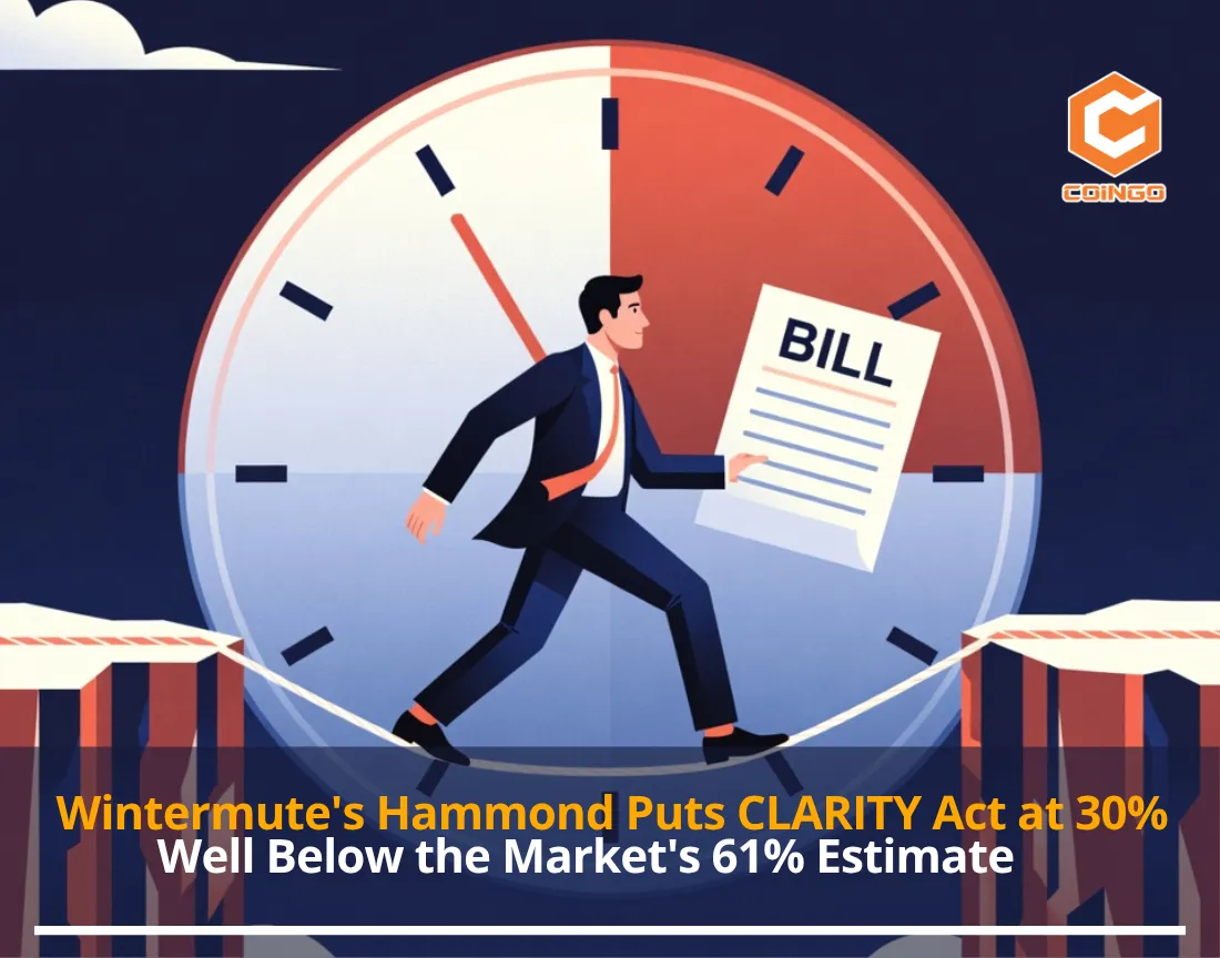 Wintermute's Hammond Puts CLARITY Act at 30% — Well Below the Market's 61% Estimate