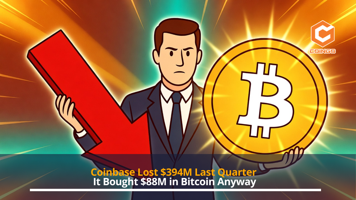 Coinbase Lost $394M Last Quarter. It Bought $88M in Bitcoin Anyway.
