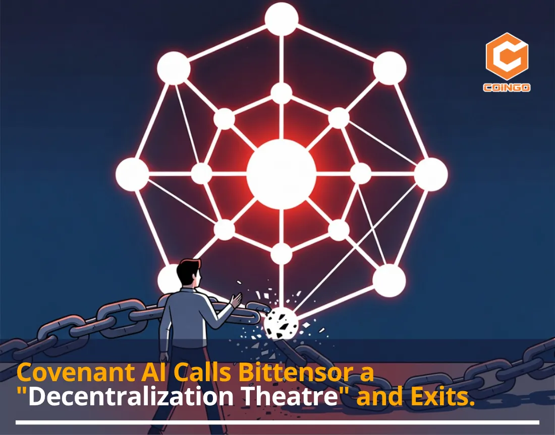 Covenant AI Calls Bittensor a "Decentralization Theatre" and Exits. TAO Falls 30%, Analysts See Another 45% Downside.