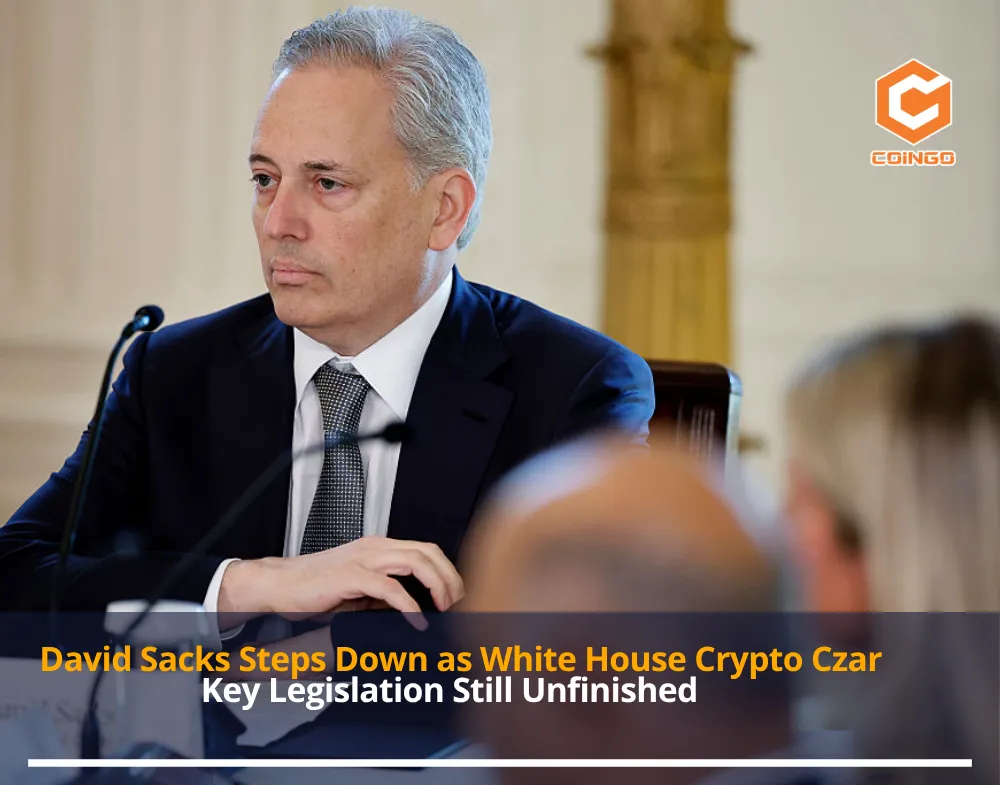 David Sacks Steps Down as White House Crypto Czar — Key Legislation Still Unfinished