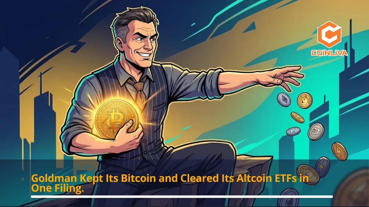 Goldman Kept Its Bitcoin and Cleared Its Altcoin ETFs in One Filing.