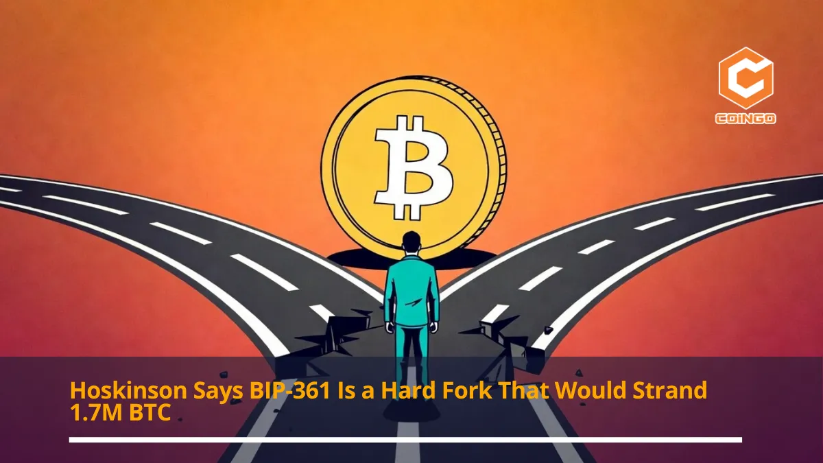 Hoskinson Says BIP-361 Is a Hard Fork That Would Strand 1.7M BTC