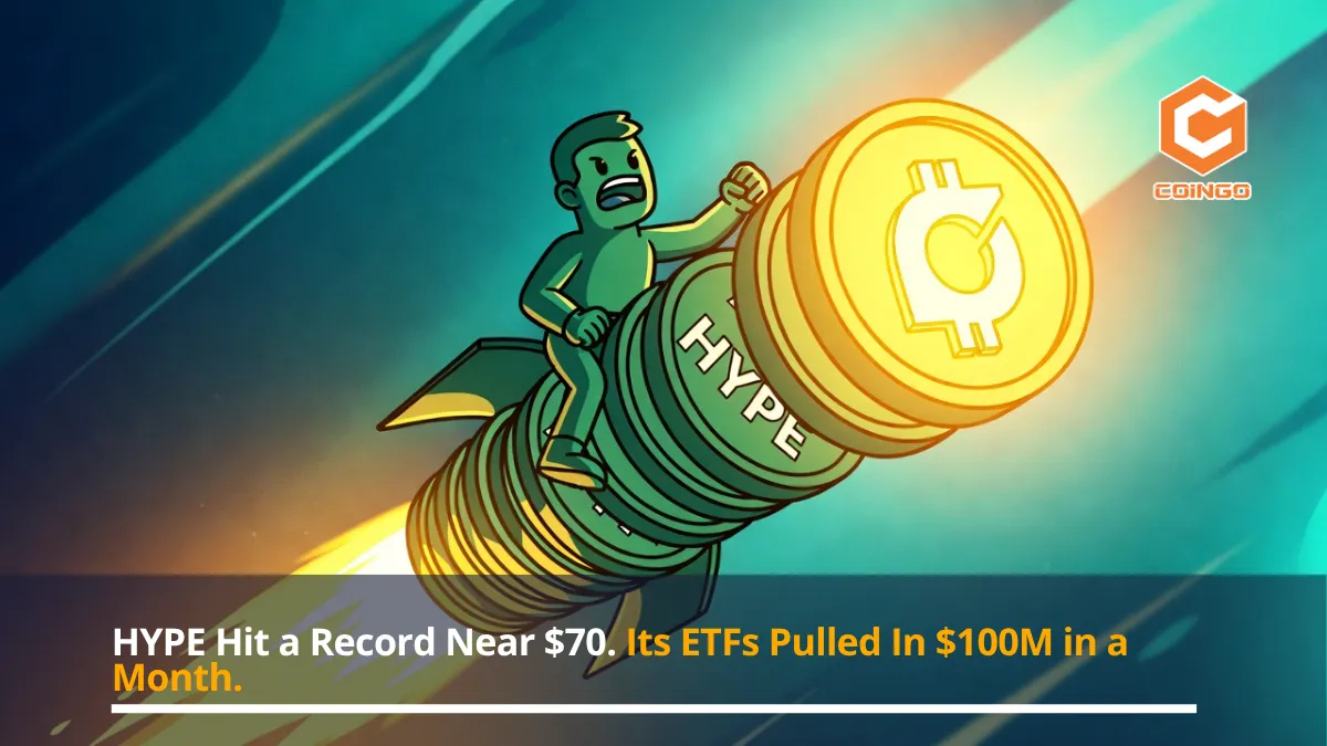 HYPE Hit a Record Near $70. Its ETFs Pulled In $100M in a Month.
