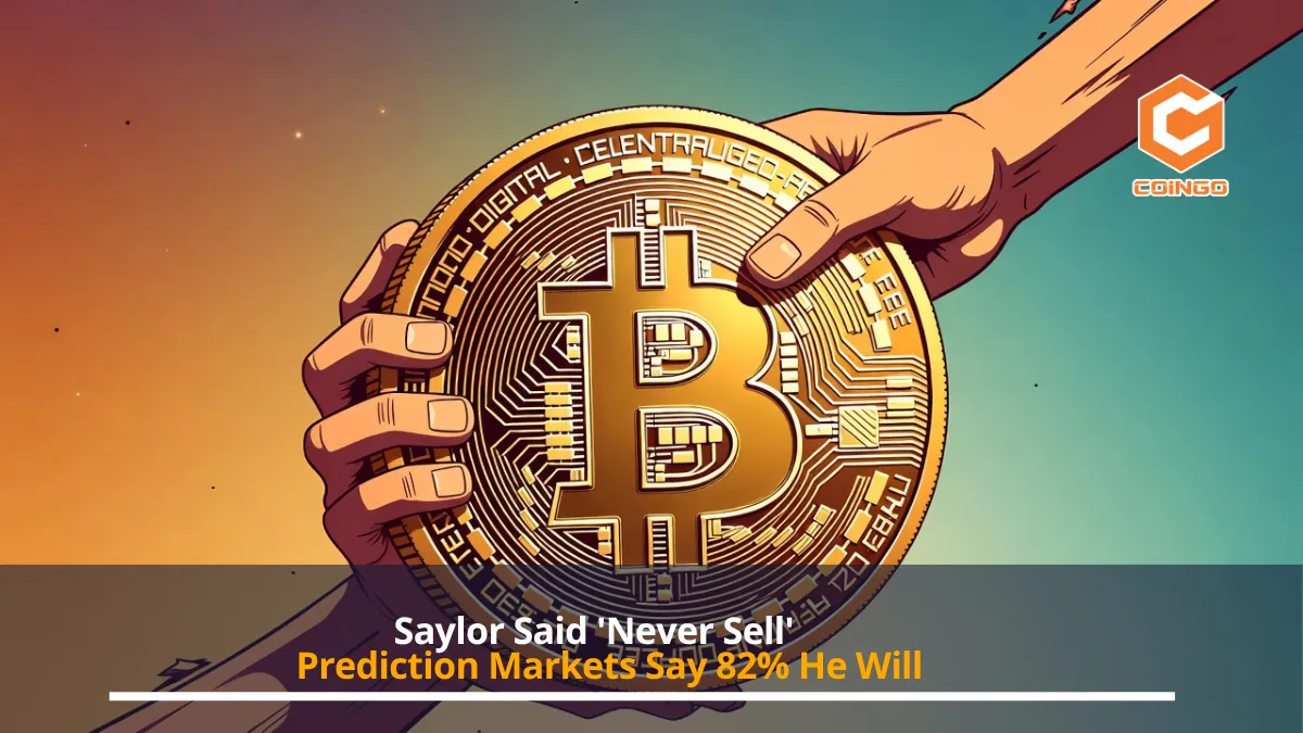 Saylor Said 'Never Sell.' Prediction Markets Say 82% He Will