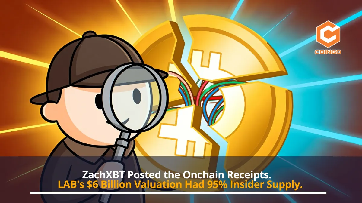 ZachXBT Posted the Onchain Receipts. LAB's $6 Billion Valuation Had 95% Insider Supply.