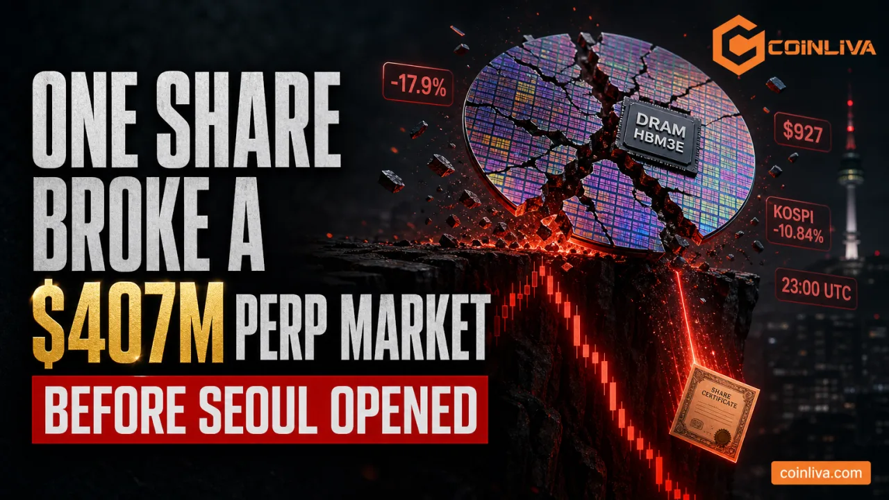 A Single Share Set the Price of a $407M SK Hynix Perp Market