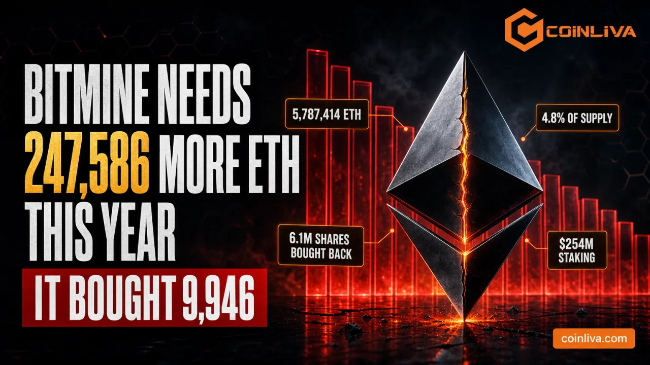 BitMine Needs 247,586 More ETH This Year. It Bought 9,946 Last Week.