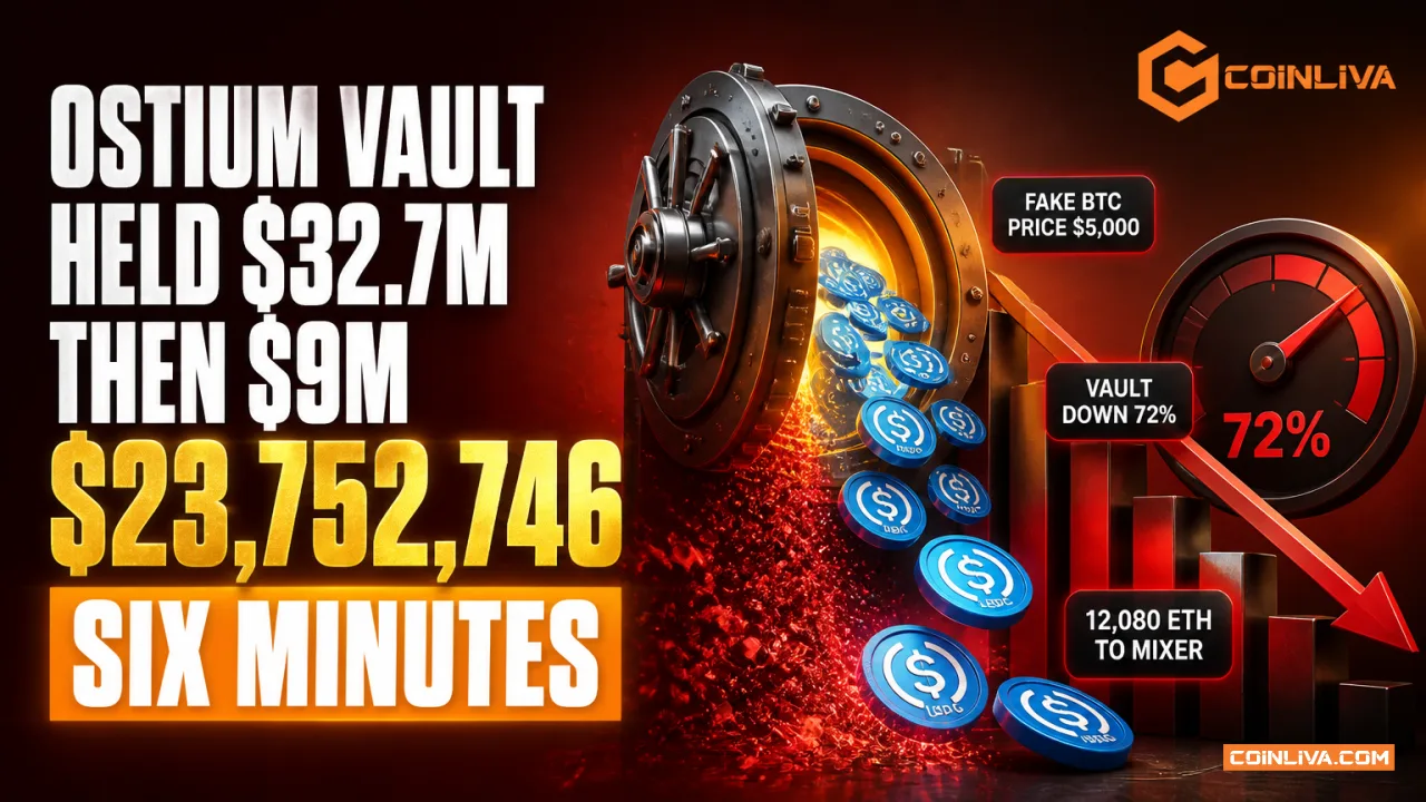 Ostium's Vault Held $32.7M. Six Minutes Later It Held $9M.