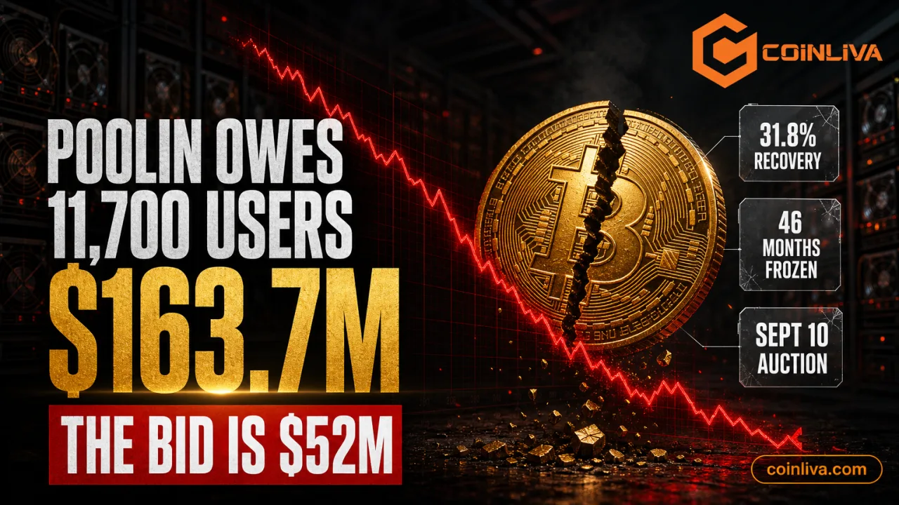 Poolin Owes 11,700 Users $163.7M. The Opening Bid Is $52M.