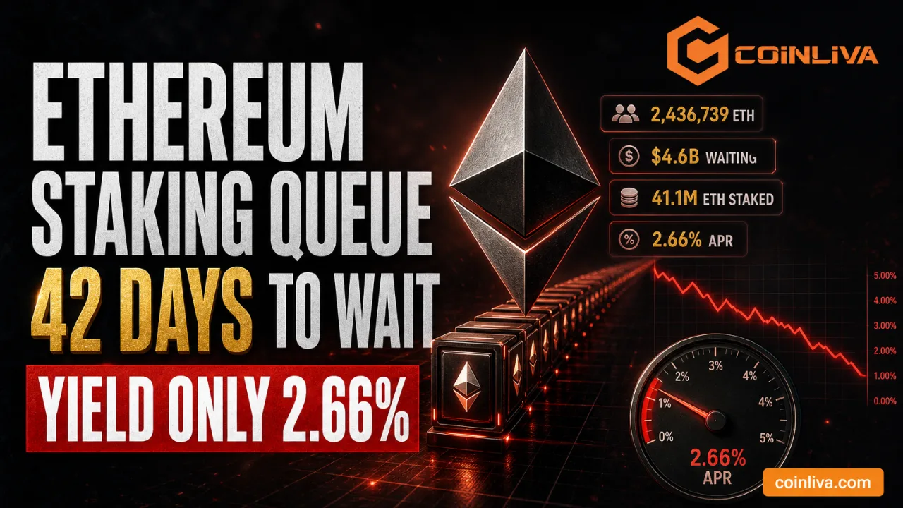 The Ethereum Staking Queue Is 42 Days Long. The Fed Pays More.