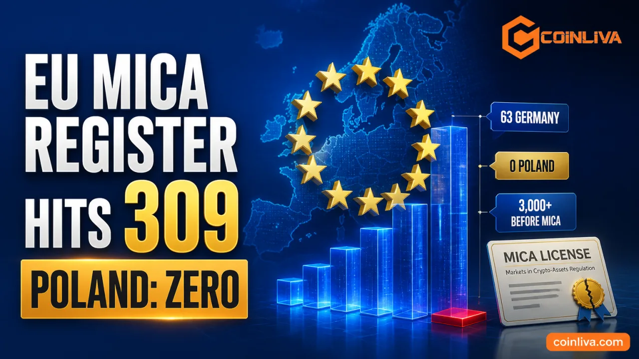The EU's MiCA License Register Hit 309 Without a Single Polish Firm