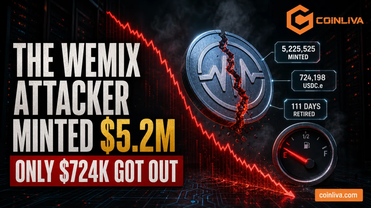 The WEMIX Attacker Minted $5.2M. Only $724K Could Leave the Chain.