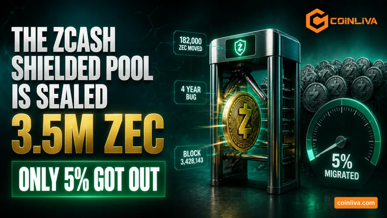 The Zcash Shielded Pool Is Sealed. 3.5M ZEC Are Still Inside.