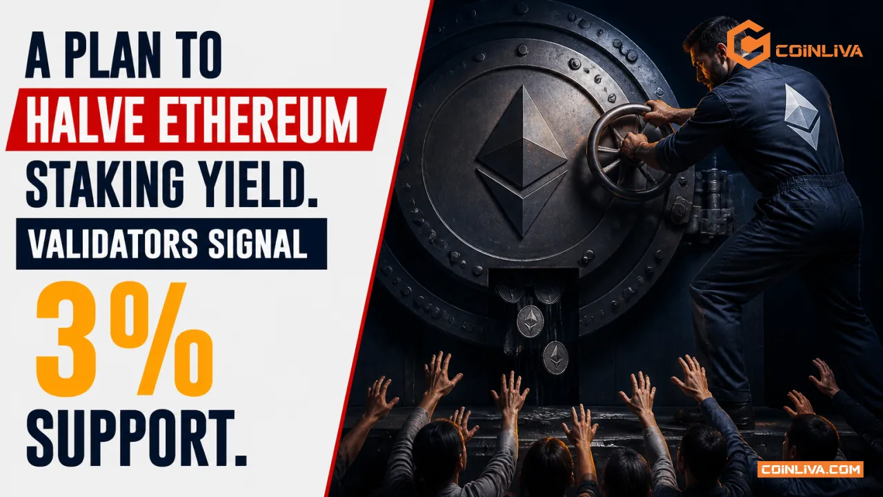 A Plan to Halve Ethereum Staking Yield. Validators Signal 3% Support.