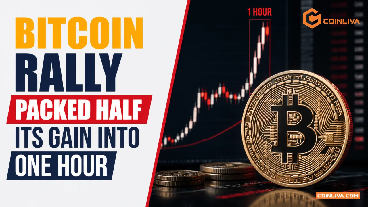 Bitcoin Rally Packed Half Its Gain Into One Hour