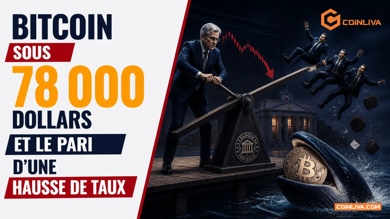 Bitcoin sous 78 000 dollars et le pari d'une hausse de taux