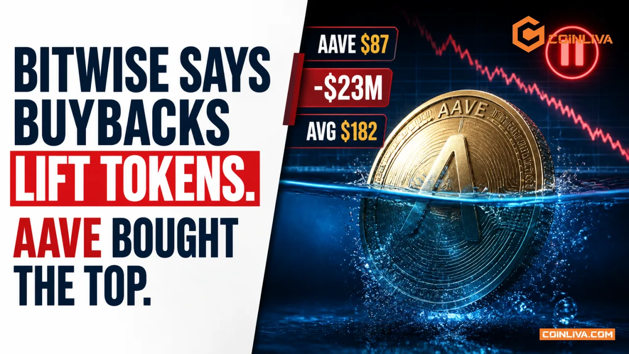 Bitwise Says Buybacks Lift Tokens. Aave Bought the Top.