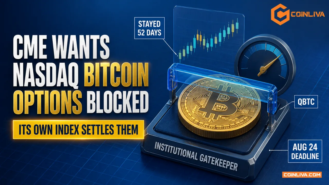 CME Wants Nasdaq Bitcoin Options Blocked. Its Index Settles Them.