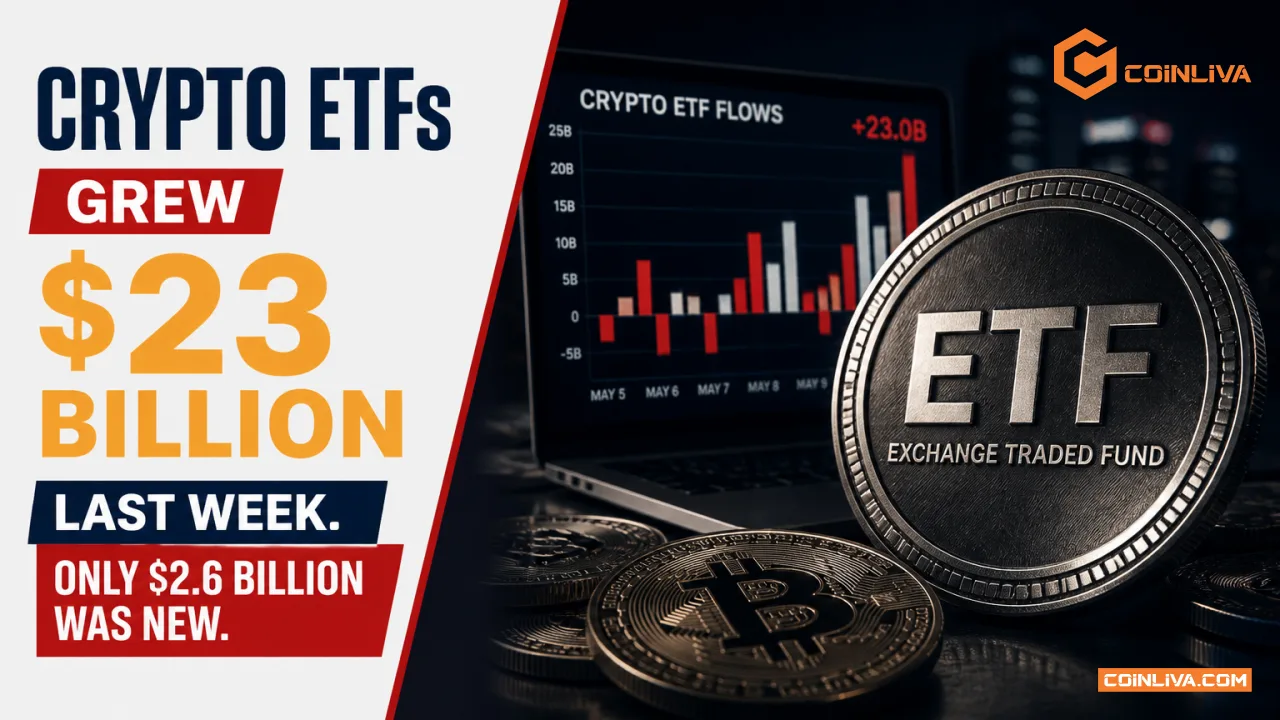 Crypto ETFs Grew $23 Billion Last Week. Only $2.6 Billion Was New.