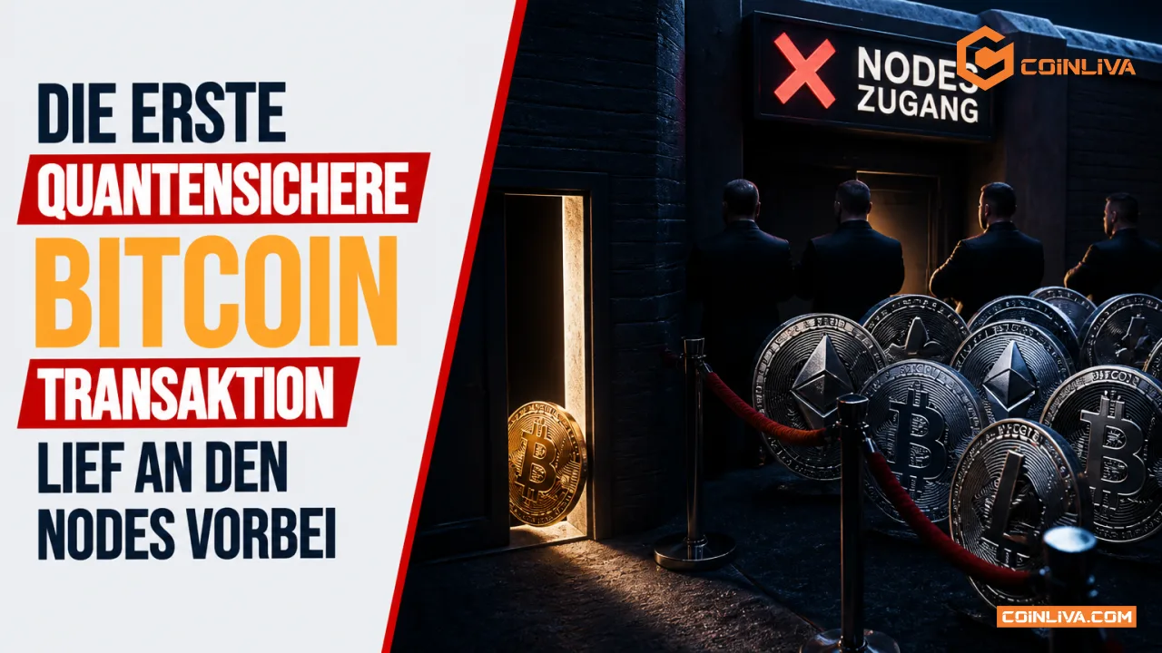 Die erste quantensichere Bitcoin-Transaktion lief an den Nodes vorbei