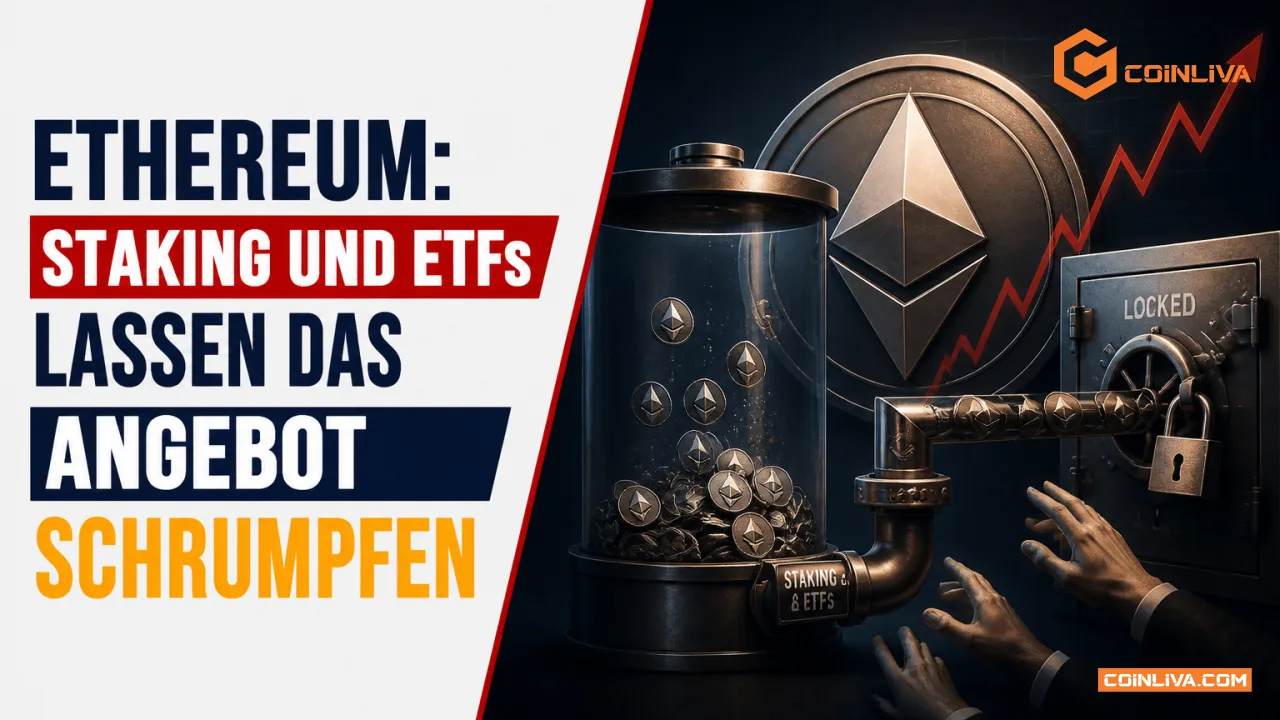 Ethereum: Staking und ETFs lassen das Angebot schrumpfen