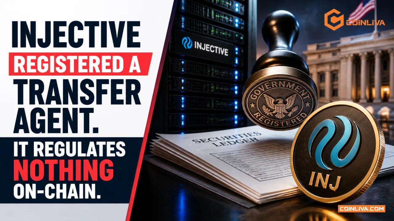 Injective Registered a Transfer Agent. It Regulates Nothing On-Chain.