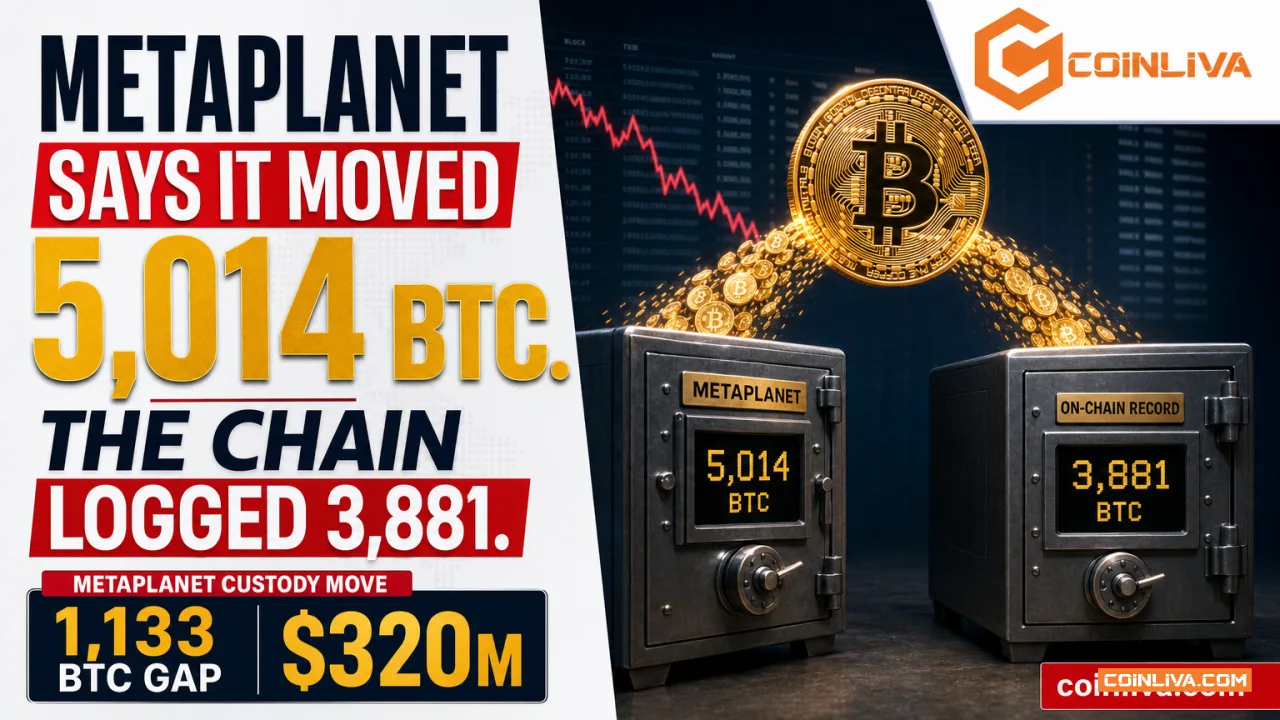 Metaplanet Says It Moved 5,014 BTC. The Chain Logged 3,881.