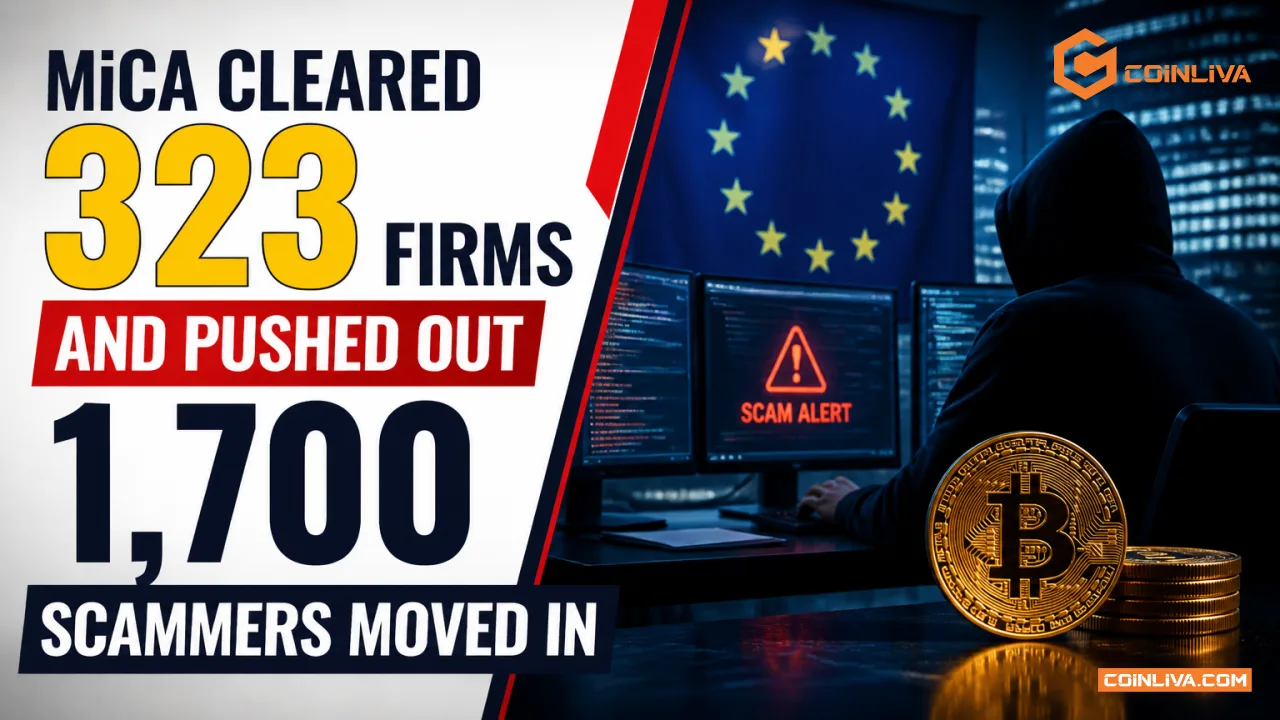 MiCA Cleared 323 Firms and Pushed Out 1,700. Scammers Moved In