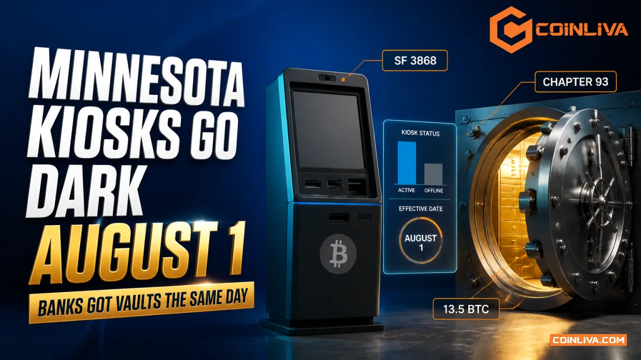 Minnesota Crypto Kiosks Went Dark on the Day Its Banks Got Vaults