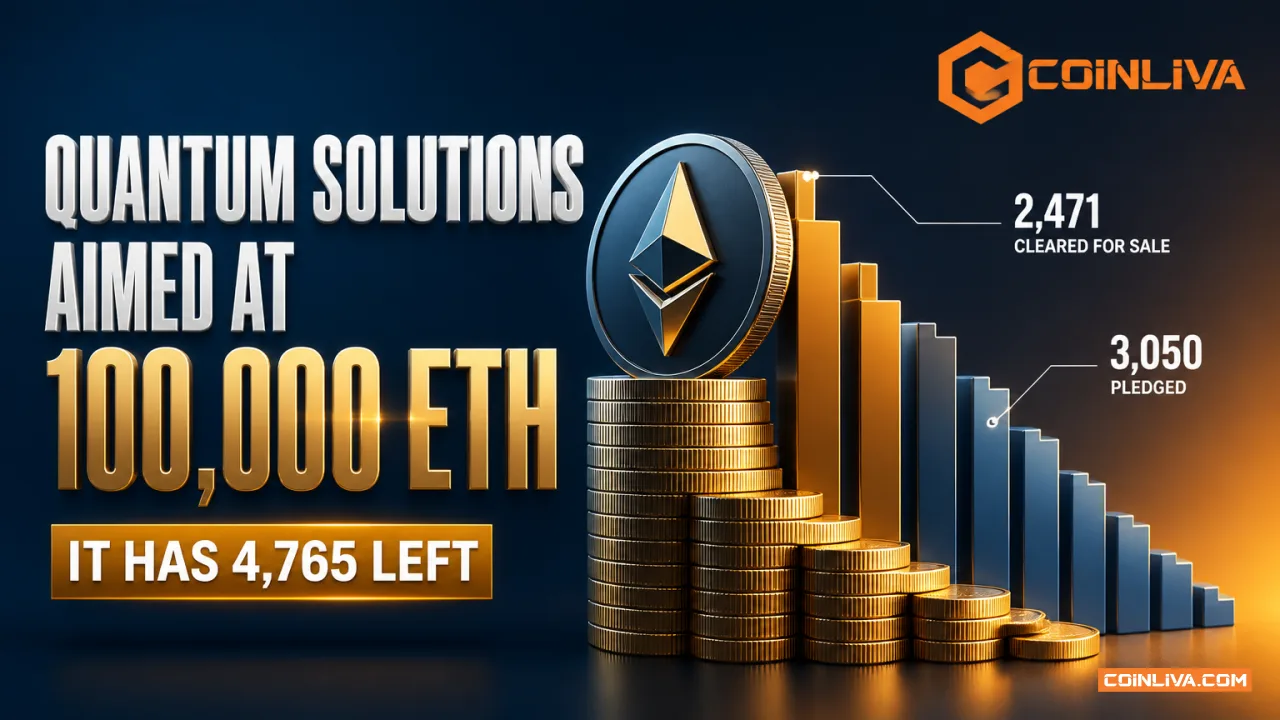 Quantum Solutions Aimed at 100,000 ETH. It Has 4,765 Left.