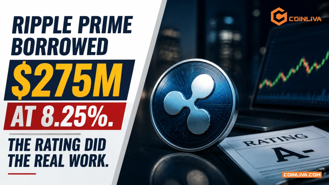 Ripple Prime Borrowed $275M at 8.25%. The Rating Did the Real Work.