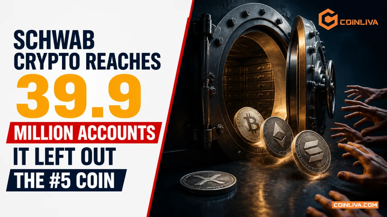 Schwab Crypto Reaches 39.9 Million Accounts. It Left Out the #5 Coin.