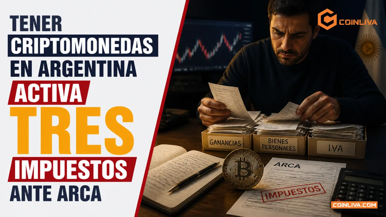 Tener criptomonedas en Argentina activa tres impuestos ante ARCA