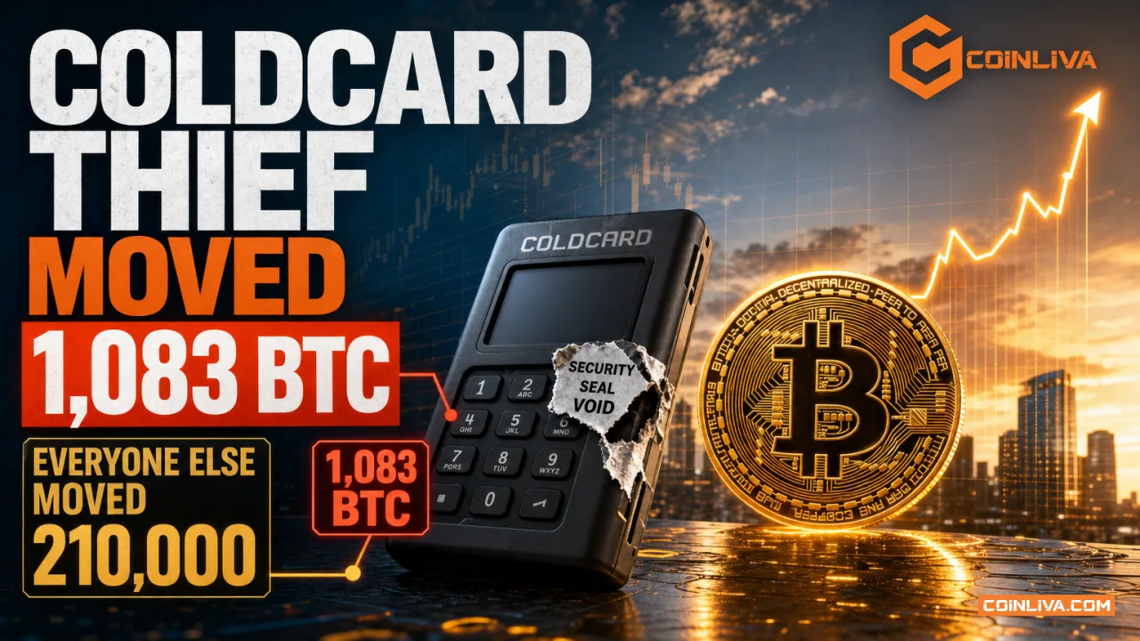 The Coldcard Thief Moved 1,083 BTC. Everyone Else Moved 210,000.