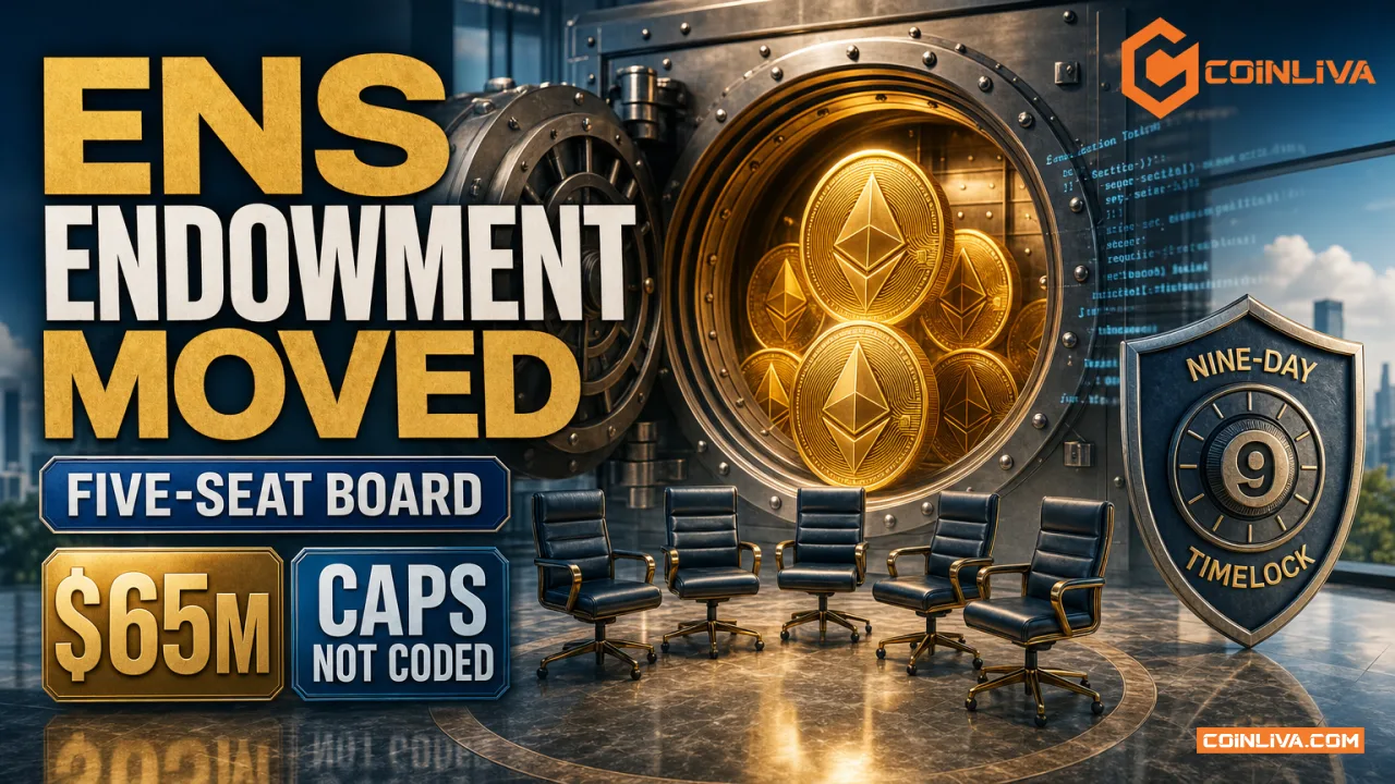 A steel vault of glowing Ethereum coins guarded by five board chairs while unenforced spending caps drift as faint code across the door.