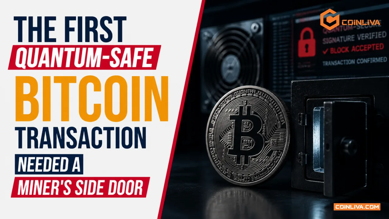 The First Quantum-Safe Bitcoin Transaction Needed a Miner's Side Door