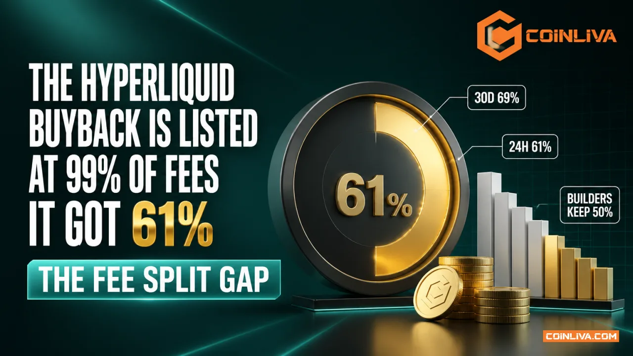 The Hyperliquid Buyback Is Listed at 99% of Fees. It Got 61%.