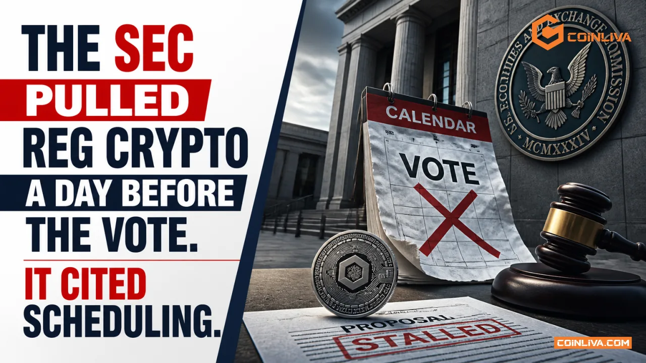 The SEC Pulled Reg Crypto a Day Before the Vote. It Cited Scheduling.