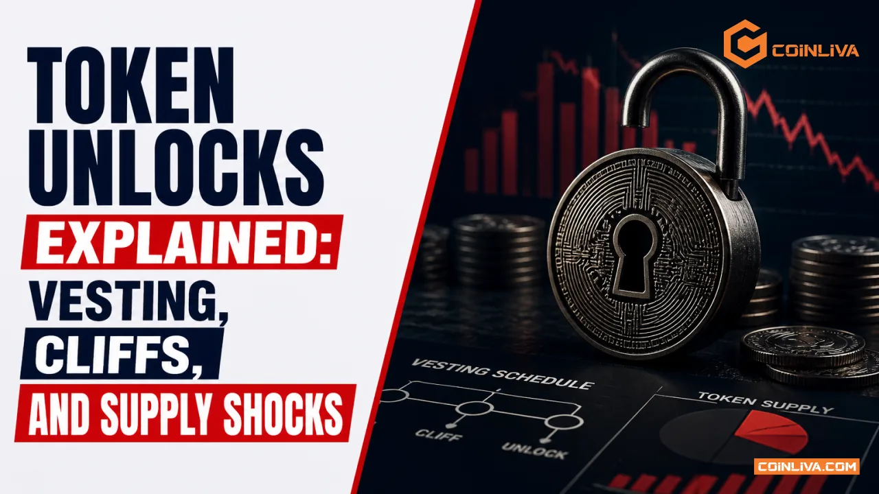 Token Unlocks Explained: Vesting, Cliffs, and Supply Shocks