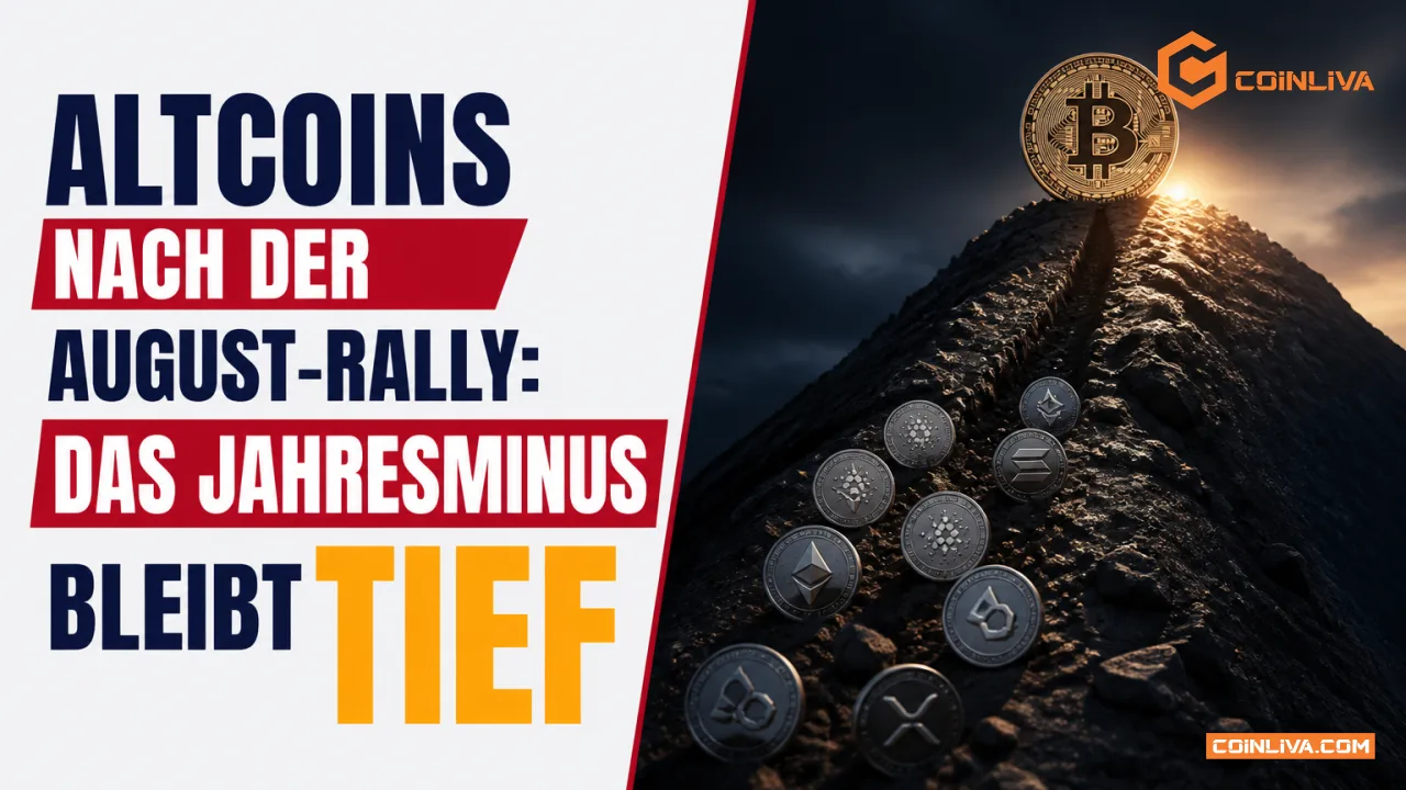 Altcoins nach der August-Rally: das Jahresminus bleibt tief
