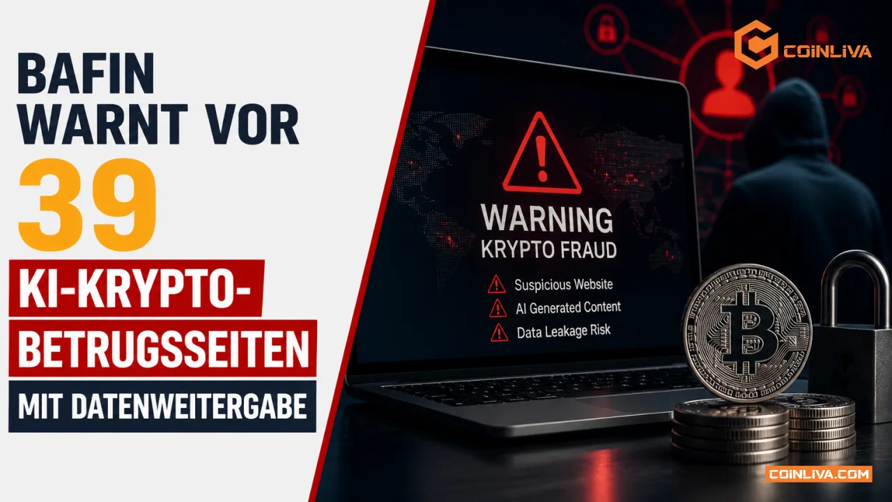 BaFin warnt vor 39 KI-Krypto-Betrugsseiten mit Datenweitergabe