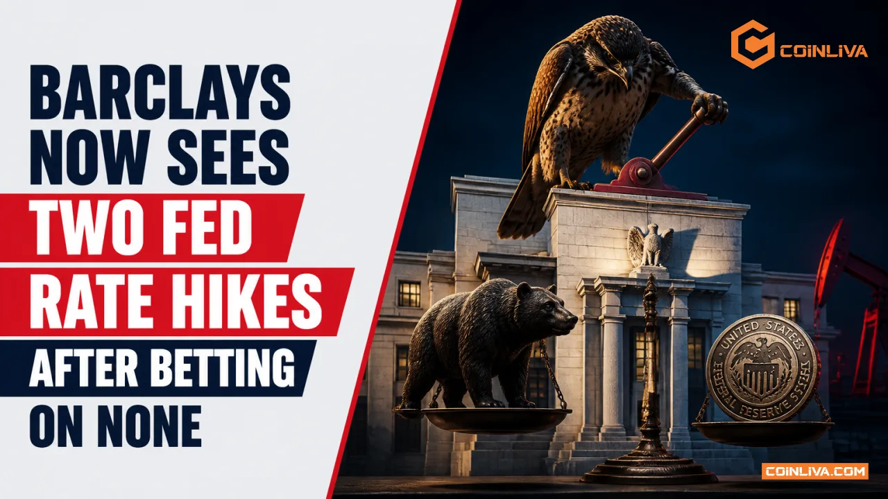 Barclays Now Sees Two Fed Rate Hikes After Betting on None