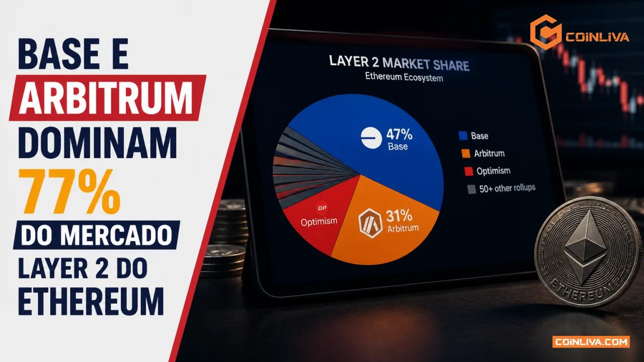 Base e Arbitrum dominam 77% do mercado Layer 2 do Ethereum